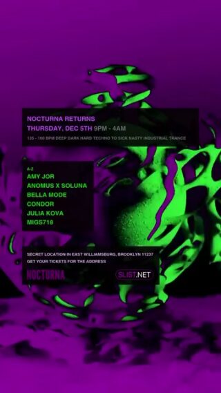 NOCTURNA RETURNS flyer