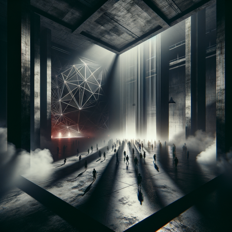 Dark abstract art - basement rave atmosphere