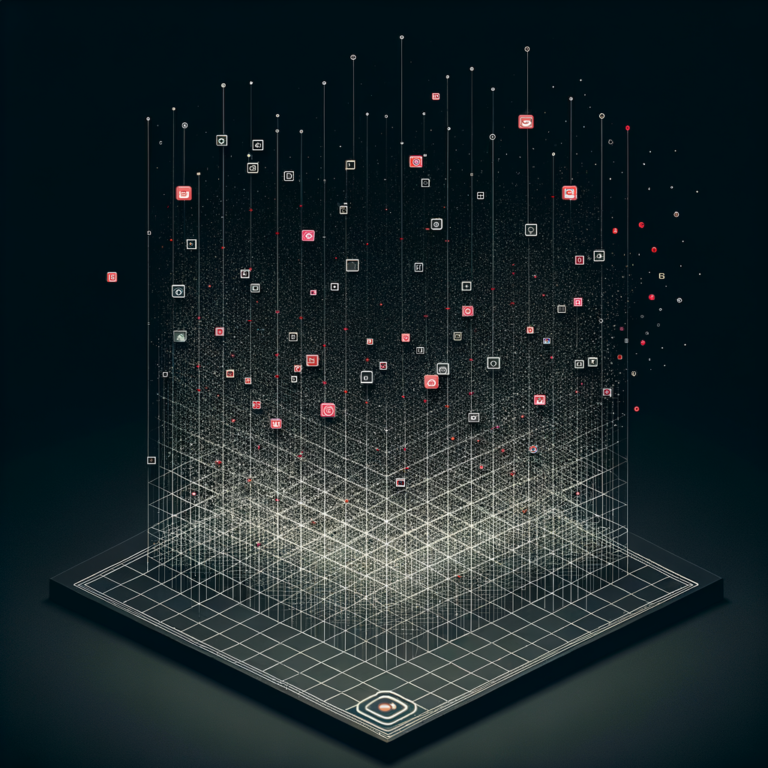 Abstract dark digital art representing event curation and list building