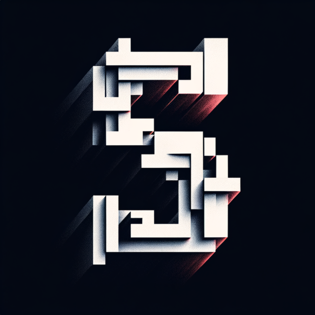 Abstract dark typographic art exploring the SLIST brand identity