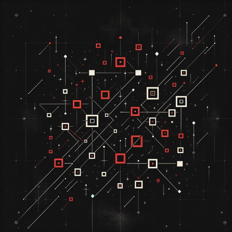 Abstract dark art representing curated event listing and flyer curation