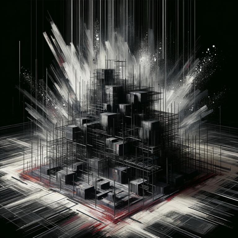 Abstract dark art representing the perpetual evolution of a website project