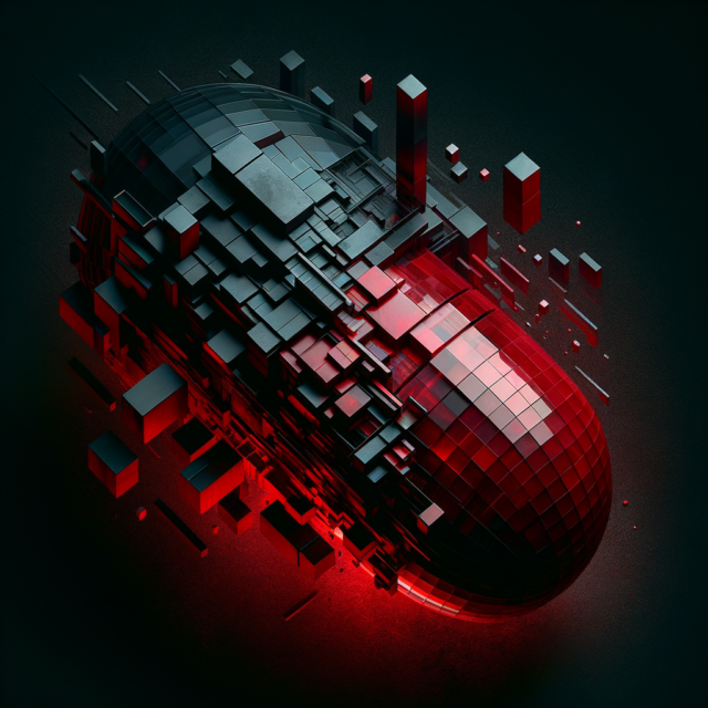 Abstract dark art of spite transforming into infrastructure