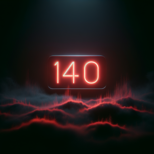 Abstract dark artwork showing a BPM counter at 140