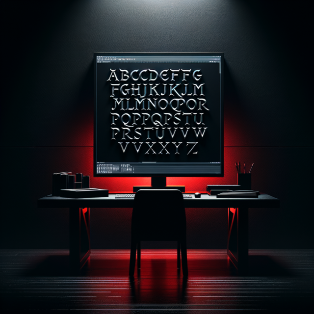 Dark typography design concept for event naming