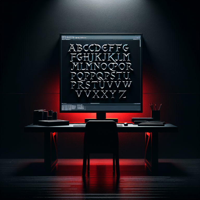 Dark typography design concept for event naming