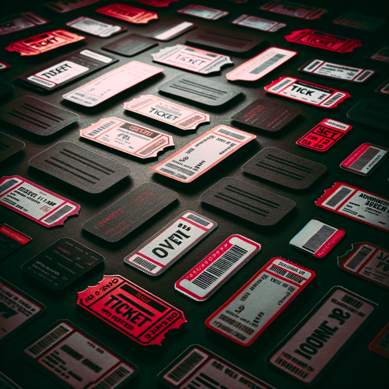 Multiple event tickets scattered for comparison