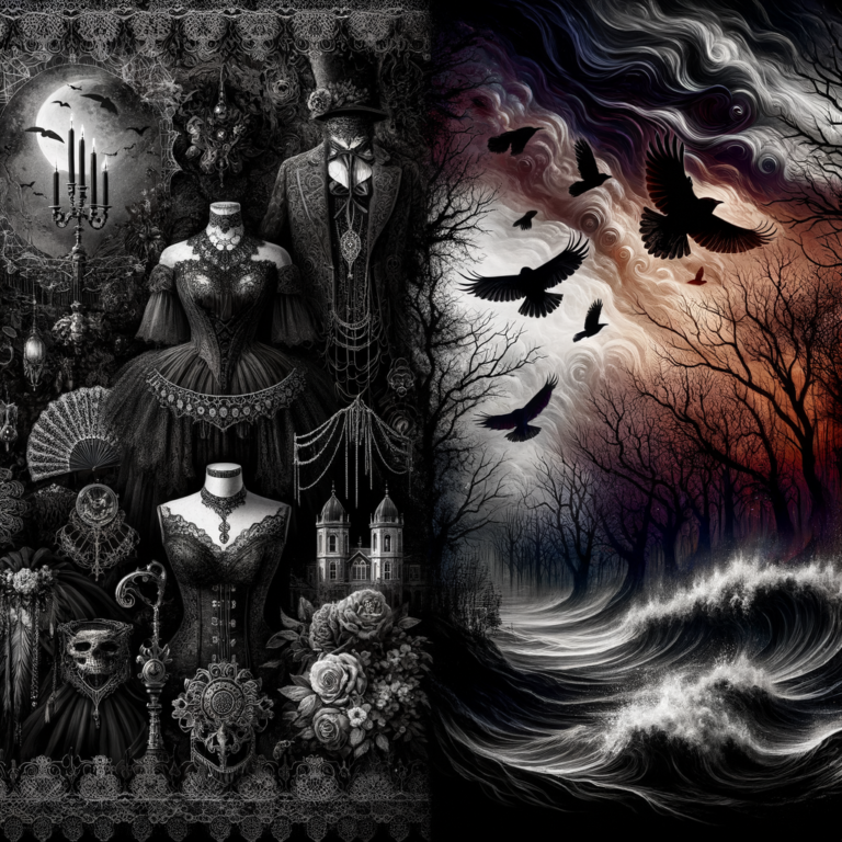 Split composition contrasting dark culture aesthetics with dark taste depth