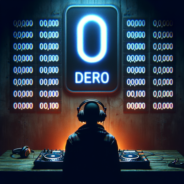 Lonely bedroom DJ setup in darkness