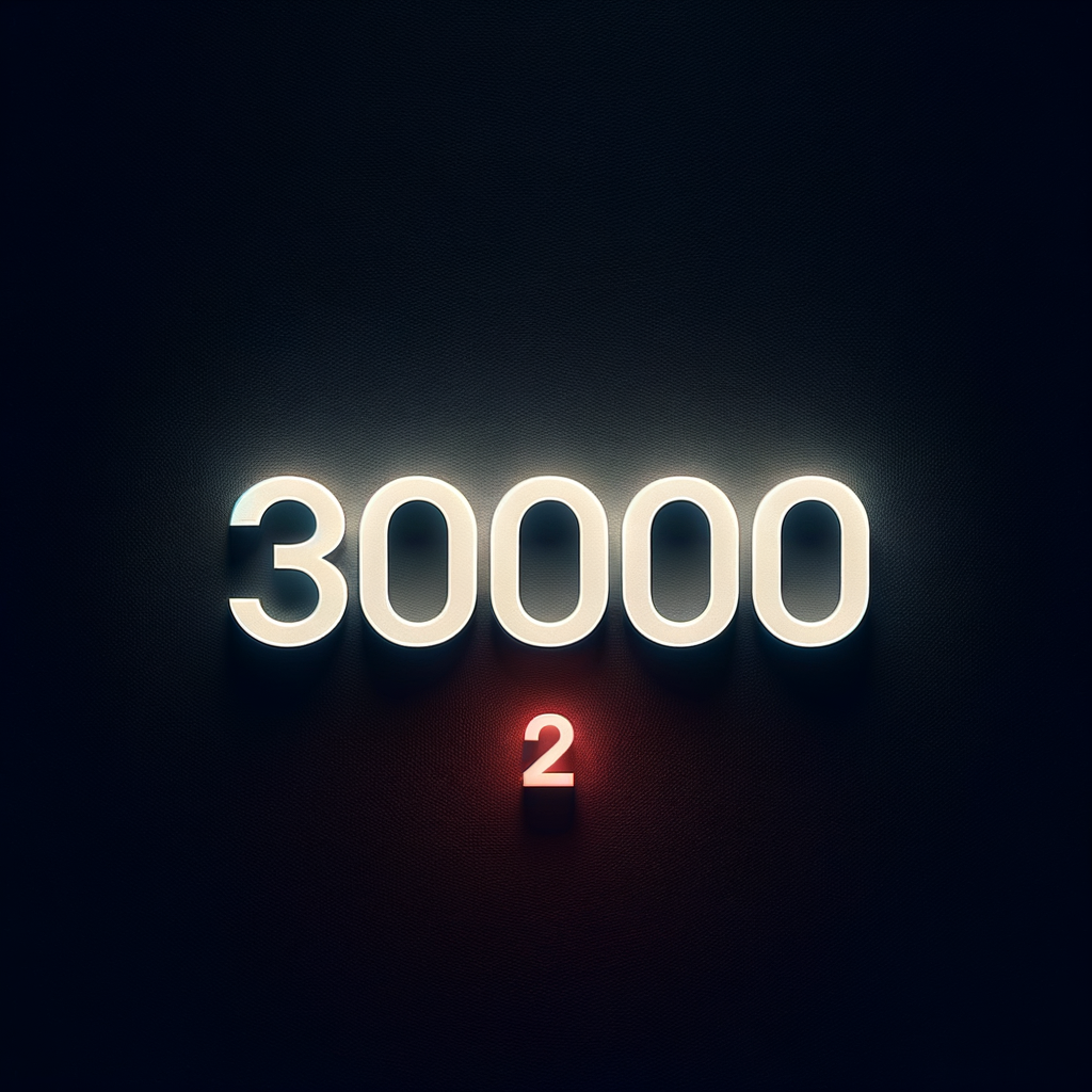 Numbers 3000 and 2 representing guest processing stats